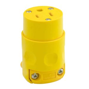 CONECTOR AEREO 15A 125V L/T PVC AMARILLO SKU: 515CV