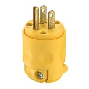 ENCHUFE 15A 125V L/T PVC AMARILLO SKU: 515PV