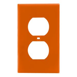 PLACA DOBLE NYLON P/TOMACORRIENTE ANARANJADO SKU: 80703-ORG